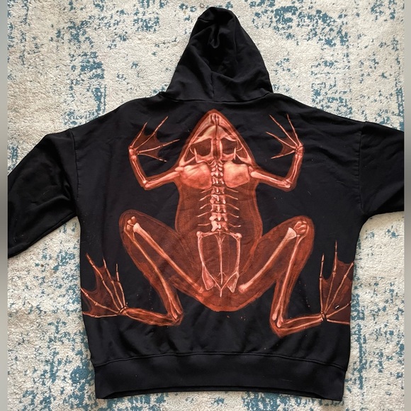 Champion Tops - Custom bleach art hoodie. Buffalo sweatshirt by David Bitton. XL